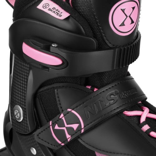 NH382 2IN1 ENZO ROLLER SKATES WITH NILS EXTREME HOCKEY BLADE - Beige 