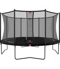 Batuts BERG Favorit Regular 380 Black + drošības tīkls Comfort