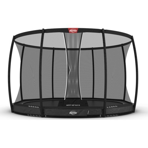 Batuts BERG Champion InGround 430 Grey + drošības tīkls DLX XL
