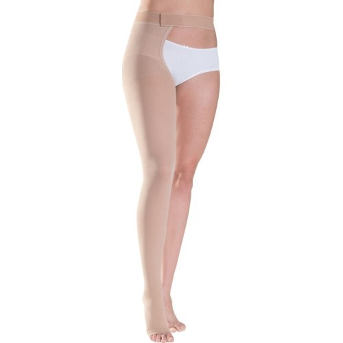 Компрессионные чулки с поясом COTTON by SIGVARIS, 2 класс компрессии - L Plus - Длинная - Левая