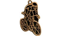 Medal MTL822 Bicycle - 65 mm - Gold