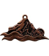 Медаль MTL826 Плавание - 35 mm - Бронза