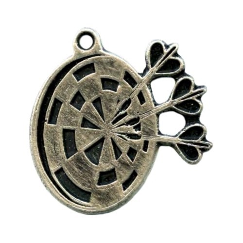 MTL823 Darts Medal - 55 mm - Silver