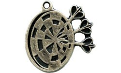 MTL823 Darts Medal - 55 mm - Silver