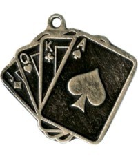MTL814 Cards Medal - 55 mm - Silver