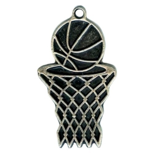 Medaļa MTL812 Basketbols - 70 mm - Sudrabs
