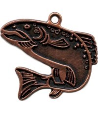 Medal MTL810 Fish - 60 mm - Bronza