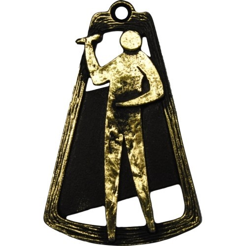Darts medal MTL774 - 90 mm - Gold