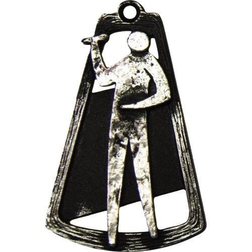 Darts medal MTL774 - 90 mm - Silver