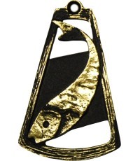 MTL764 Fish Medal - 90 mm - Gold
