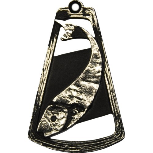 MTL764 Fish Medal - 90 mm - Silver