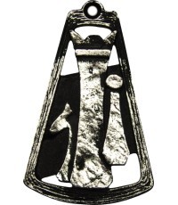 Medal MTL758 Chess - 90 mm - Silver