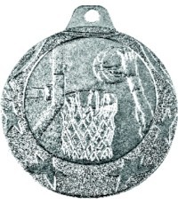 Medaļa IL177 Basketbols - 40 mm - Sudrabs