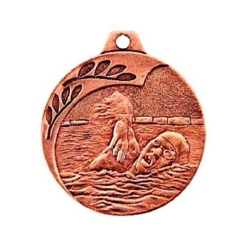 NP10 Swimming Medal - 40 mm - Bronza