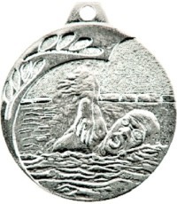 NP10 Swimming Medal - 40 mm - Silver