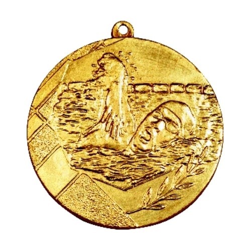 Medal K10 Swimming - 50 mm - Gold
