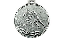 Football Medal E10 - 50 mm - Silver