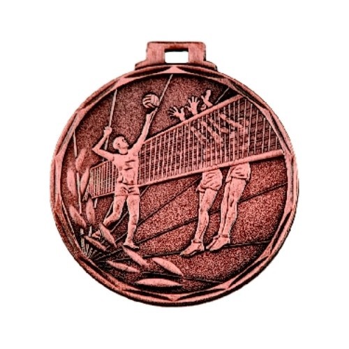 Medal E8 Volleyball - 50 mm - Bronza
