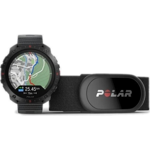 Polar Grit X2 Pro Sport viedpulkstenis - Melna - Ar H10 sirdsdarbības sensoru