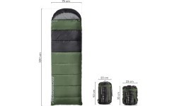 Guļammaiss Meteor Bombay L - Olive, black