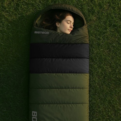 Śpiwór meteor bombay l - Olive, black