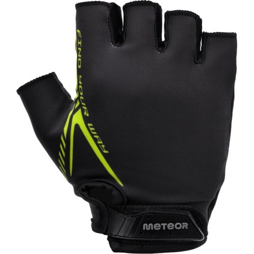 Велосипедные перчатки Meteor - Neon yellow || Black