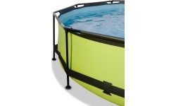 EXIT Lime pool ø360x76cm with dome and filter pump - green