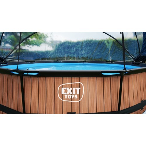 EXIT Lime pool ø360x76cm with dome and filter pump - green