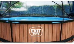 EXIT Lime pool ø360x76cm with dome and filter pump - green