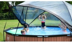 EXIT Lime pool ø360x76cm with dome and filter pump - green