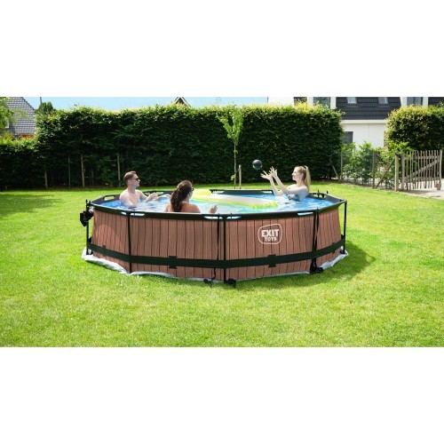 EXIT Lime pool ø360x76cm with dome and filter pump - green