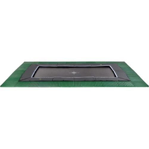 EXIT Dynamic iebūvējams batuts 244x427 cm ar Freezone drošības flīzēm, melns