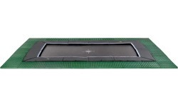 EXIT Dynamic iebūvējams batuts 244x427 cm ar Freezone drošības flīzēm, melns