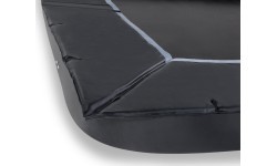 Встраиваемый батут EXIT Dynamic 244x427 см с защитными плитами Freezone, чёрный