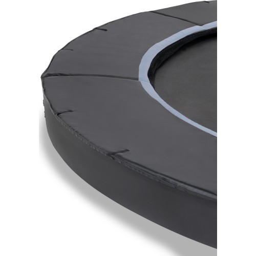 EXIT Dynamic ground level trampoline ø366cm with safety net - black