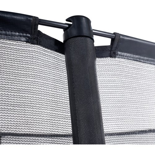 Грунтовый батут EXIT Dynamic 275x458 см с защитной сеткой, чёрный