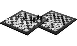 Набор шахмат и шашек Philos 40x40 см