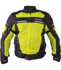 Men’s Summer Motorcycle Jacket W-TEC Saigair - Fluo Yellow-Black