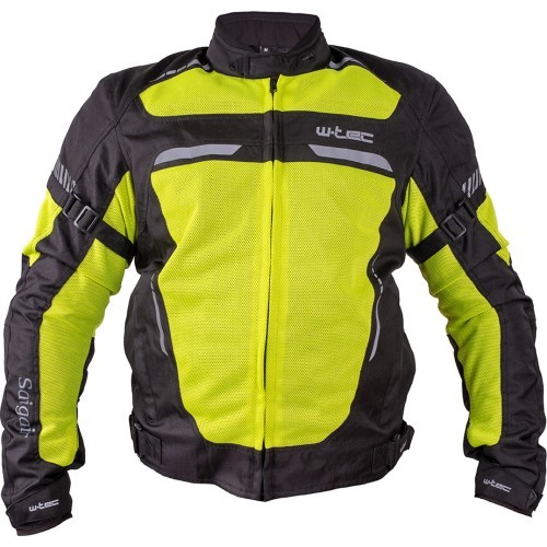 Men’s Summer Motorcycle Jacket W-TEC Saigair - Fluo Yellow-Black