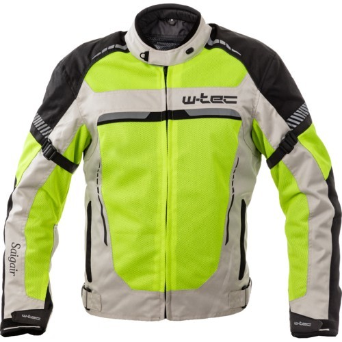 Men’s Summer Motorcycle Jacket W-TEC Saigair - Fluo Yellow-Gray