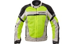 Vīriešu vasaras motocikla jaka W-TEC Saigair - Fluorescējoši dzeltens-pelēks