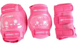 Комплект защиты Worker Kinder, 6 предметов - Розовый