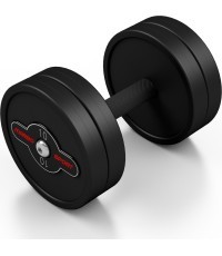 Гантель с резиновым покрытием Marbo 10 кг, чёрная