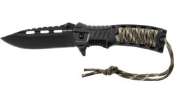 Camo vienas rokas nazis ar paracord un uguns aizdedzināšanas rīku