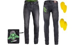 Vīriešu moto džinsi W-TEC Leonard - Melna