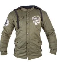Men’s Aramid Fiber-Reinforced Jacket W-TEC Black Heart Hat Skull - Garage Built