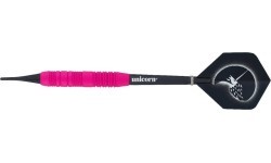 Šautriņas Unicorn Core Plus Rubberized Brass Pink, 3 gab.