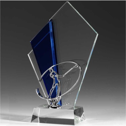 Glass Award Z189303 Golf - 29cm - Blue