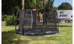 BERG Champion InGround 430 pelēka + drošības tīkls Deluxe
