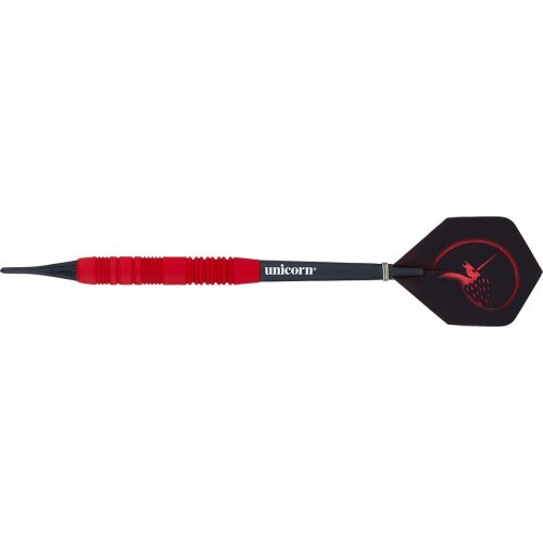 Дротики Unicorn Core Plus Rubberized Brass Red, 3 шт.